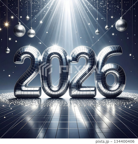 Golden metal text, number 2026, illustration, icon, design, new year symbol, 3D sign Golden metal text, number 2026, illustration, icon, design, new year symbol, 3D sign 134400406