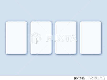 四つの白いカード型モックアップ 四つの白いカード型モックアップ 134401180