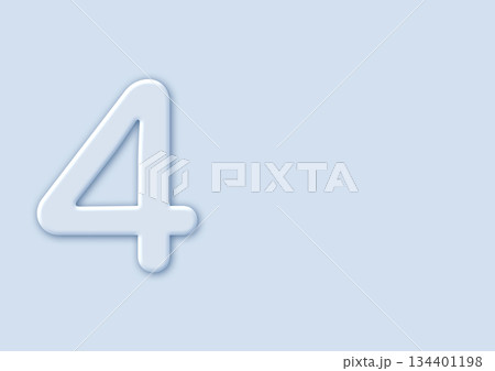 シンプルな数字の4の背景デザイン 134401198