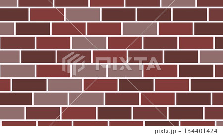 赤茶色レンガの壁紙 134401424