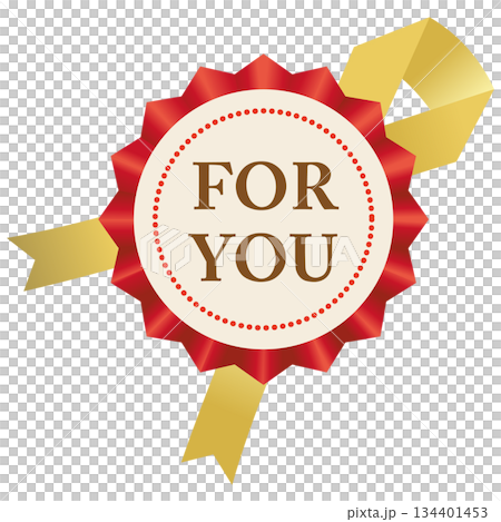 插圖為“FOR YOU”字樣和絲帶。 134401453