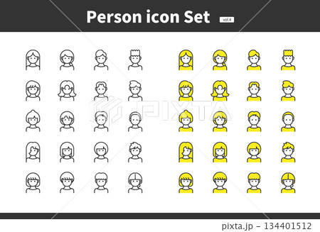 Person  icon set 2　人物アイコンセット 134401512