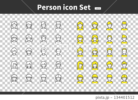Person  icon set 2　人物アイコンセット 134401512