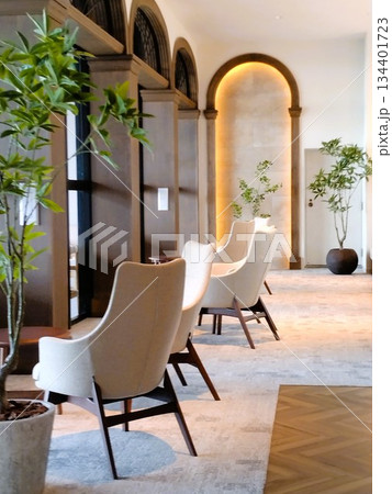 リゾートホテルのテラスから見える景色 134401723