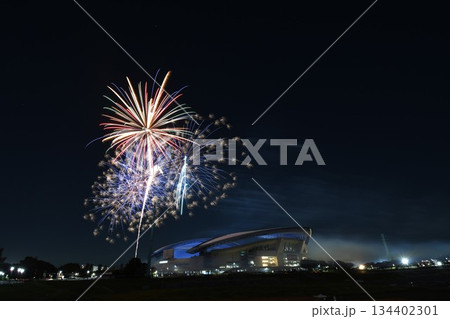 夜空に咲く大輪 埼玉スタジアム 夜空に咲く大輪 埼玉スタジアム 134402301