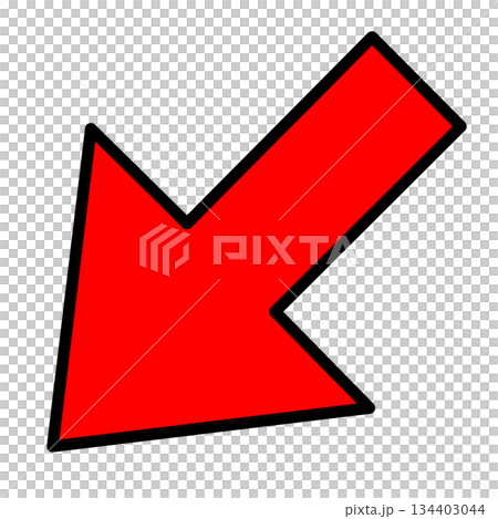 A simple red arrow pointing diagonally downwards to the left A simple red arrow pointing diagonally downwards to the left 134403044