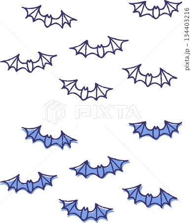 コウモリのイラストセット 134403216