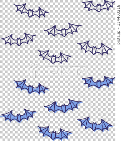 コウモリのイラストセット 134403216