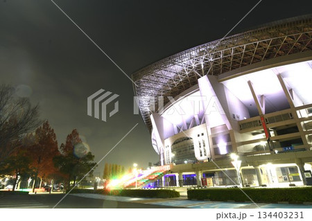 ライトアップされた夜の埼玉スタジアム 134403231
