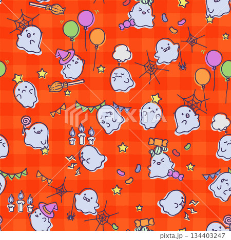 おばけの柄(シームレス) 134403247