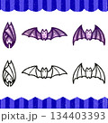 コウモリのイラストセット 134403393