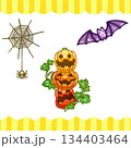 ハロウィンのイラストセット 134403464