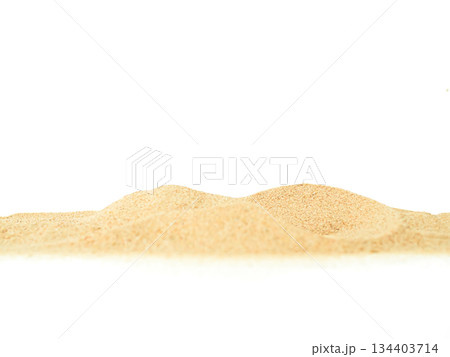 Sand Beach Isolated White Background Texture Summer Desert Zen Garden Coast Ocean for Vacation, Hot Summer Tropical Scene Chill Nature, Summer Time Yoga Holiday Dune Pile Dry Brown Heap Particle. Sand Beach Isolated White Background Texture Summer Desert Zen Garden Coast Ocean for Vacation, Hot Summer Tropical Scene Chill Nature, Summer Time Yoga Holiday Dune Pile Dry Brown Heap Particle. 134403714