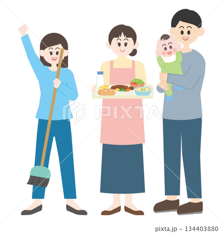 家事役割分担 134403880