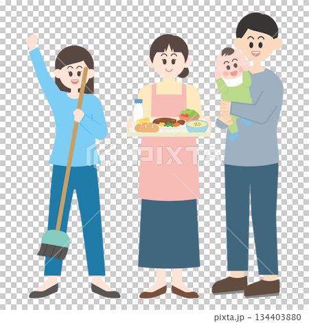 家事役割分担 134403880