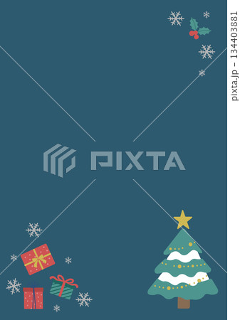 クリスマス素材 ツリーとプレゼントの背景 クリスマスバナー タグ クリスマス素材 ツリーとプレゼントの背景 クリスマスバナー タグ 134403881