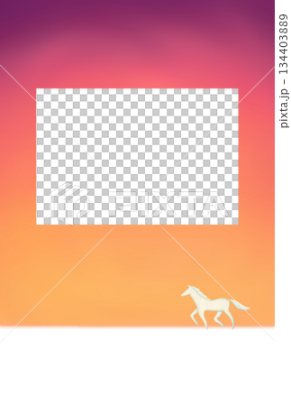 Year of the Horse Photo Frame New Year's Card Year of the Horse Photo Frame New Year's Card 134403889