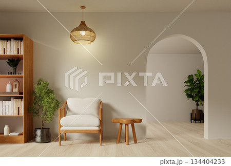 Modern interior design highlighting comfort and elegance in living areas. 3D render illustration Modern interior design highlighting comfort and elegance in living areas. 3D render illustration 134404233