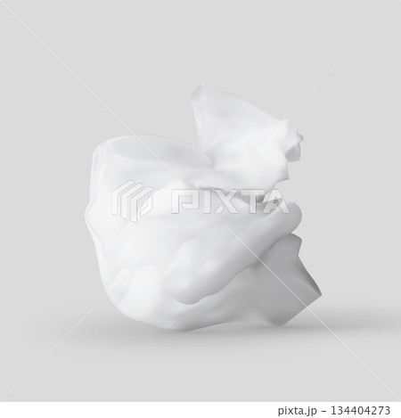 Used napkin crumpled paper ball, creased napkin, tissue vector realistic illustration, utilized paper towels with shadow Used napkin crumpled paper ball, creased napkin, tissue vector realistic illustration, utilized paper towels with shadow 134404273