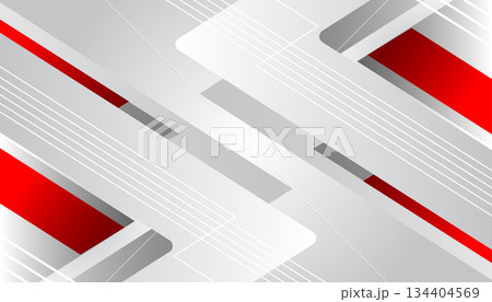 Modern Red Gray Abstract Geometric Background Vector 134404569