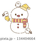 雪だるまさんとシマエナガさん 134404664