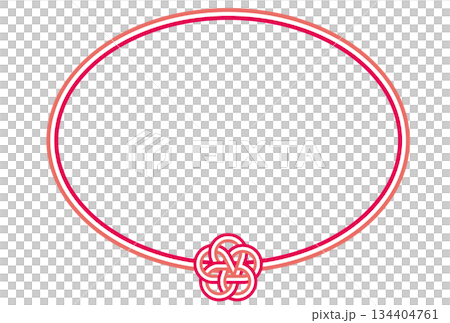 紅色和橙色花卉圖案的水引框 紅色和橙色花卉圖案的水引框 134404761