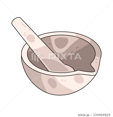 illustration of Mortar and Pestle illustration of Mortar and Pestle 134404929