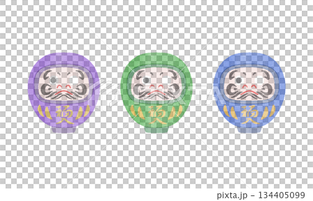 三体のだるまのイラスト 三体のだるまのイラスト 134405099