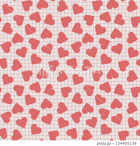 Heart Grid Soft Folk pattern 134405136