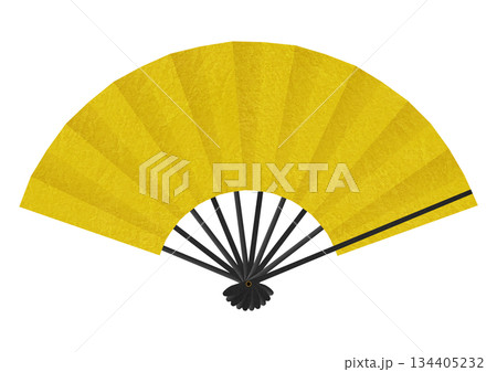 金色の扇子イラスト 金色の扇子イラスト 134405232