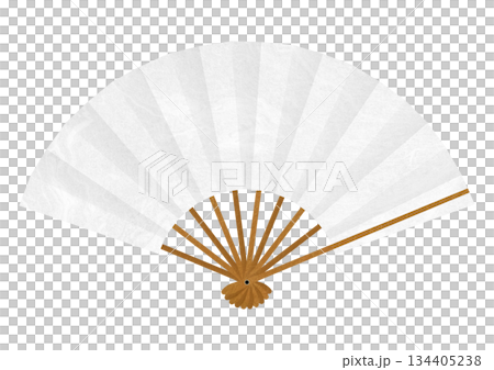 墨流し柄の和紙の扇子イラスト 134405238