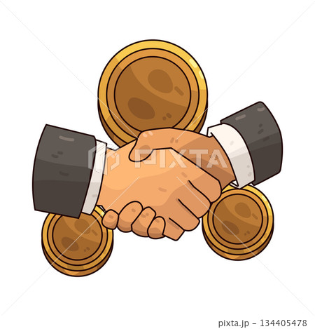 illustration of Handshake illustration of Handshake 134405478