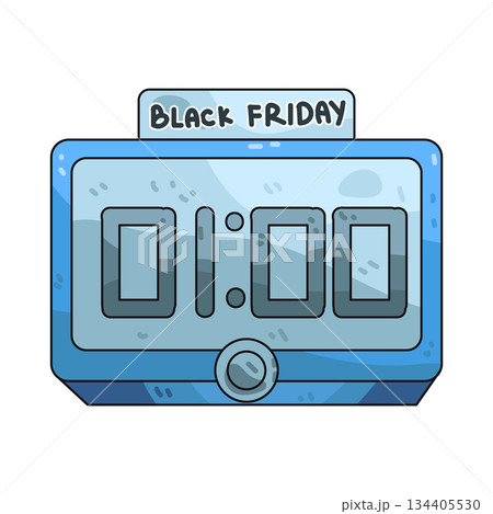 illustration of Countdown Timer Black Fridayのイラスト素材 [134405530] - PIXTA