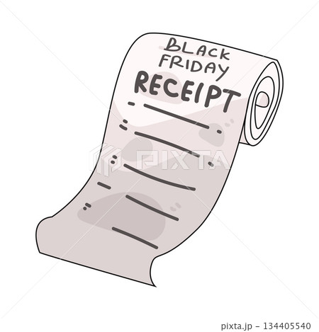 illustration of Receipt illustration of Receipt 134405540