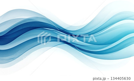 青い波と曲線の抽象背景素材 美しいグラデーションとコピースペース 青い波と曲線の抽象背景素材 美しいグラデーションとコピースペース 134405630