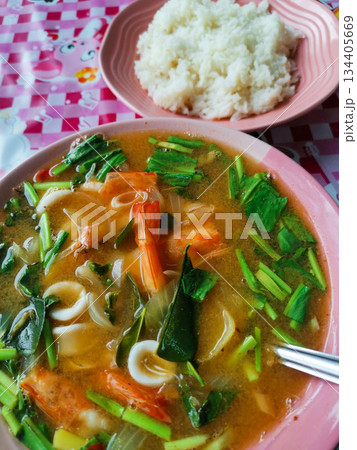 Thai soup tom yam 134405669