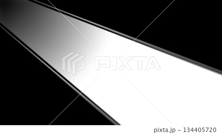Diagonal light beam expanding on black and white background. Motion 134405720