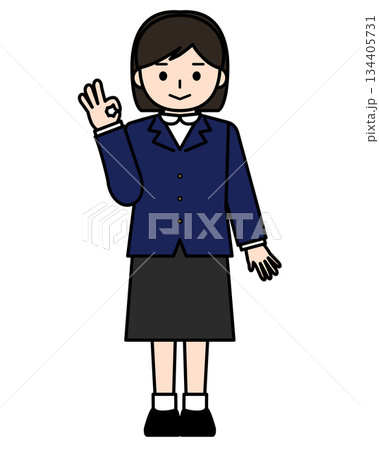 OKサインを出す女の子 OKサインを出す女の子 134405731