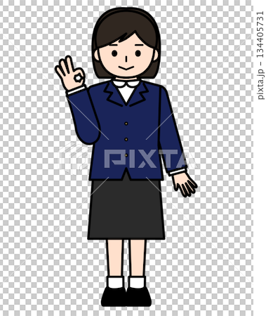 OKサインを出す女の子 OKサインを出す女の子 134405731