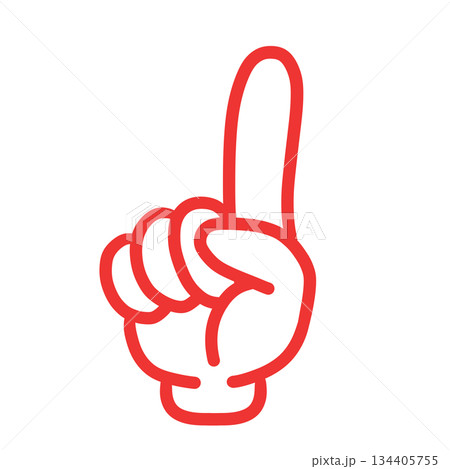 指さし　おすすめ　注目　アイコン 134405755