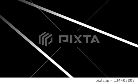 Diagonal white lines moving smoothly on black background. Motion 134405805