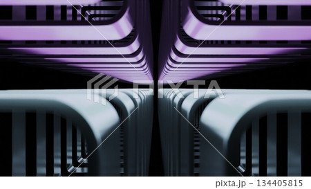 Abstract neon tunnel hypnotic animation loop 134405815