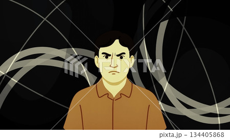 Prisoner behind bars, changing background animation 134405868
