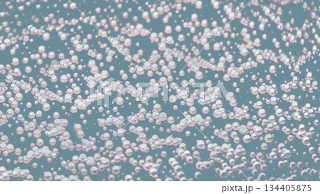 Abstract bubbles floating in turquoise liquid 134405875