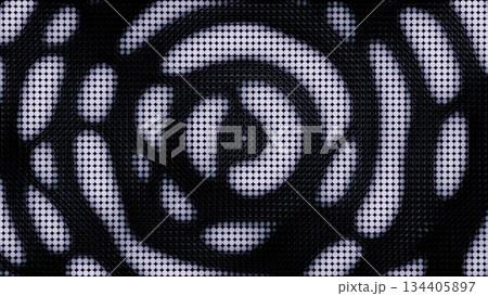 Abstract hypnotic wave pattern animation loop 134405897