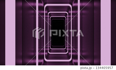 Futuristic pink neon light tunnel animation Futuristic pink neon light tunnel animation 134405957