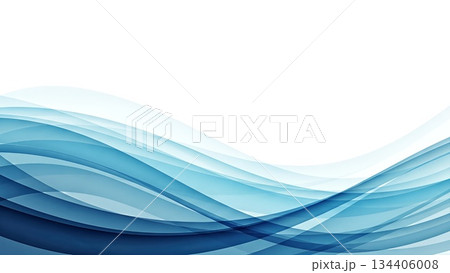 爽やかな風と水のイメージ背景 清潔感のある水色の抽象ウェーブ 爽やかな風と水のイメージ背景 清潔感のある水色の抽象ウェーブ 134406008