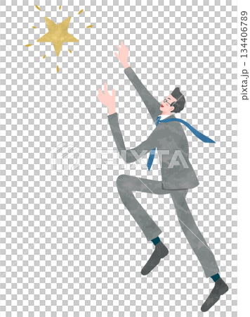 A man trying to reach for the stars A man trying to reach for the stars 134406789