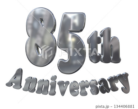 3DCG文字「85th Anniversary/85周年マークキラキラ」 134406881