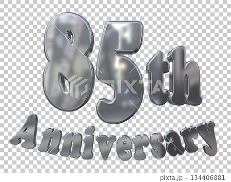 3DCG文字「85th Anniversary/85周年マークキラキラ」 134406881